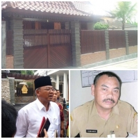 TKP rumah tsk Suwandi di Jl.Soekarno Hatta, tampak juga bupati Malang Rendra Kresna 