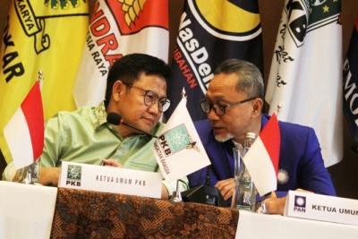 Ketua Umum DPP Partai Kebangkitan Bangsa (PKB) Abdul Muhaimin Iskandar (Cak Imin)  dan Ketua Pan Zulhas (as)
