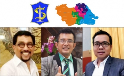 Kandidat : Mahfud Arifin (MA), Rudy M dan M. Sholeh bakal calon Wali Kota Surabaya 2020.